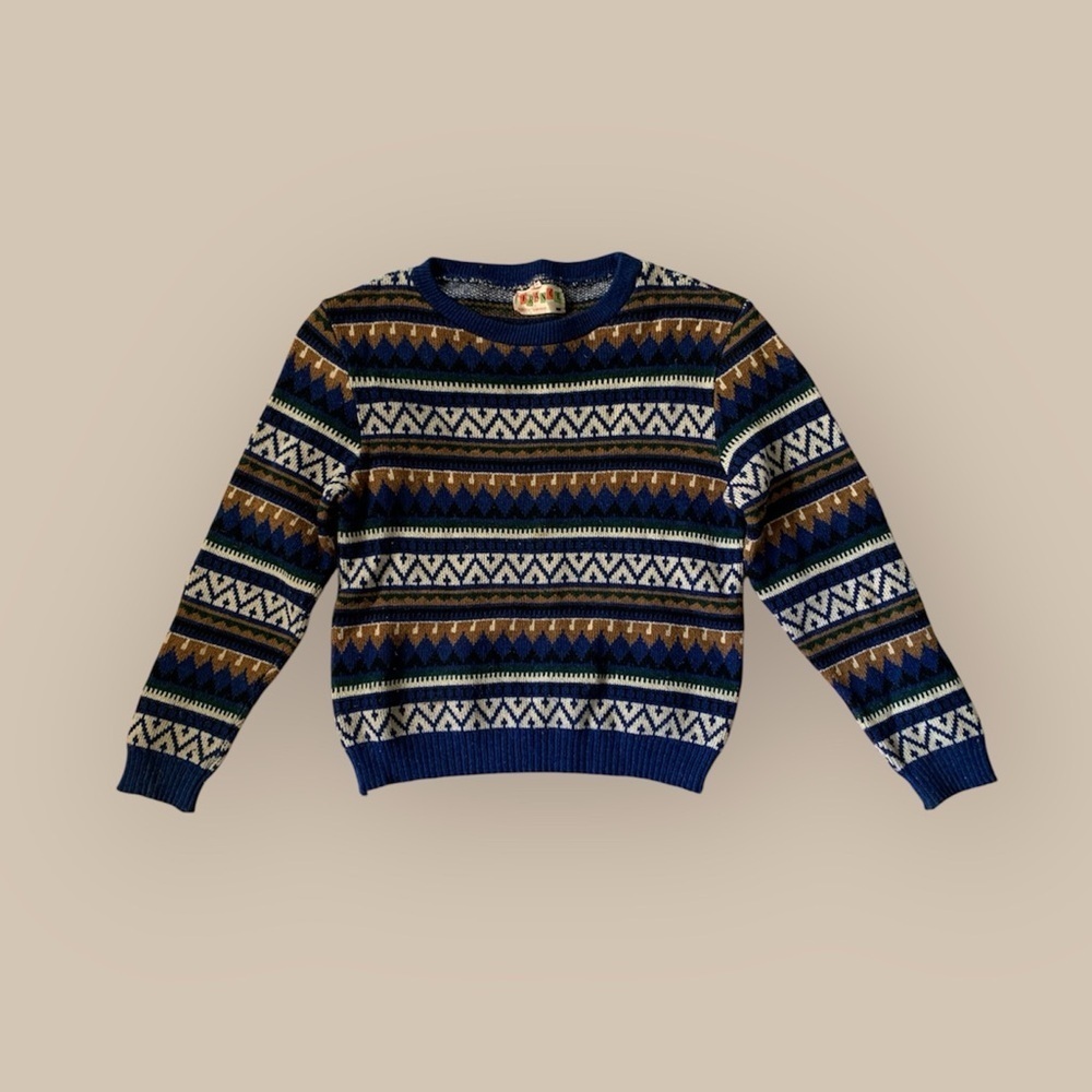 Vintage little kids grandpa sweater